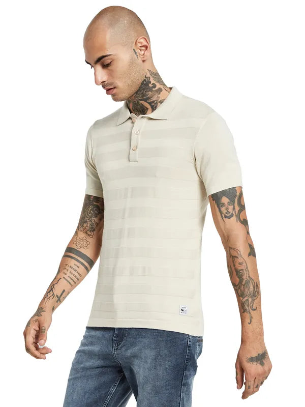 Mettle Polo Collar Regular Sleeves Cotton Regular Fit Casual T-Shirt