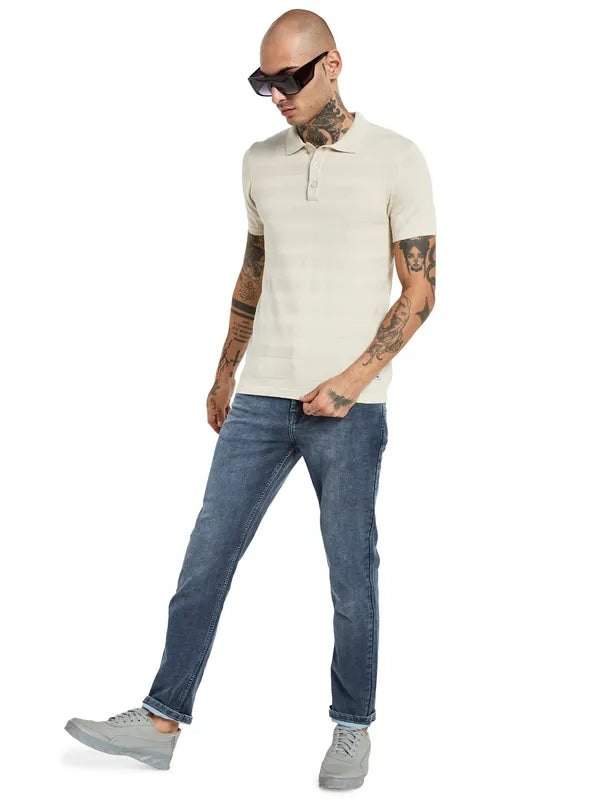 Mettle Polo Collar Regular Sleeves Cotton Regular Fit Casual T-Shirt