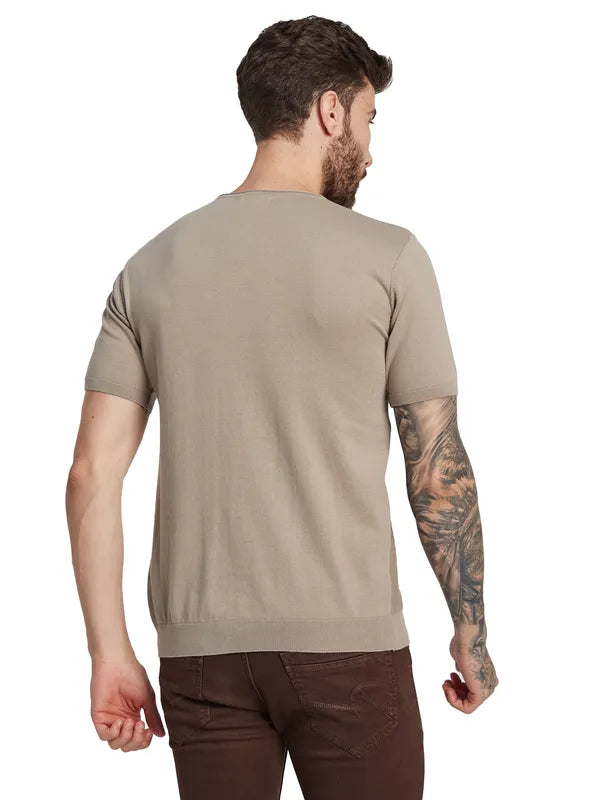 Mettle Men Round Neck Solid T-Shirt