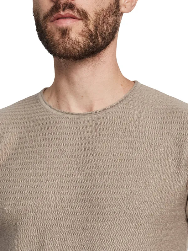 Mettle Men Round Neck Solid T-Shirt