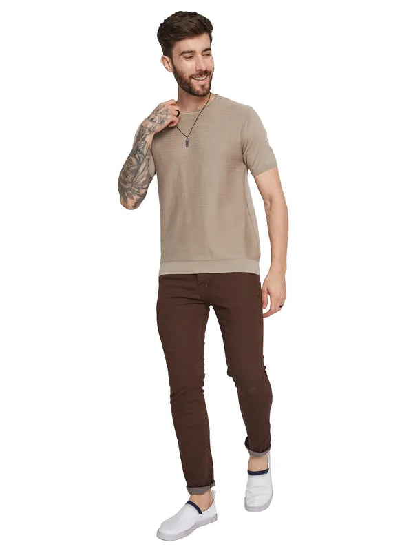 Mettle Men Round Neck Solid T-Shirt