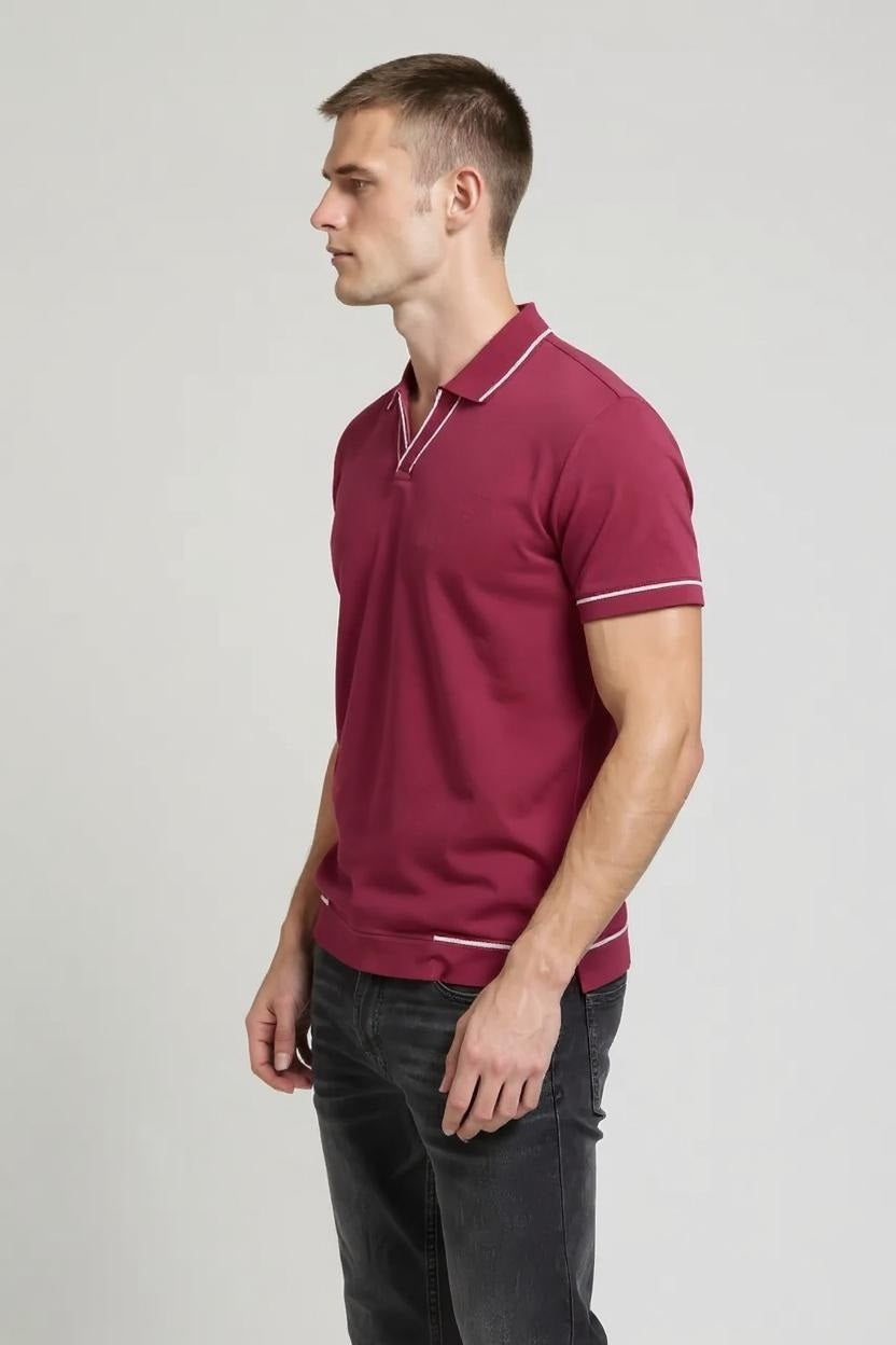 Men Salsa Solid Polo Collar T-shirt
