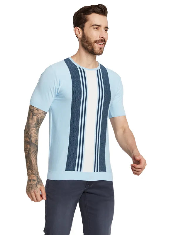 Mettle Men Striped Round Neck T-Shirt