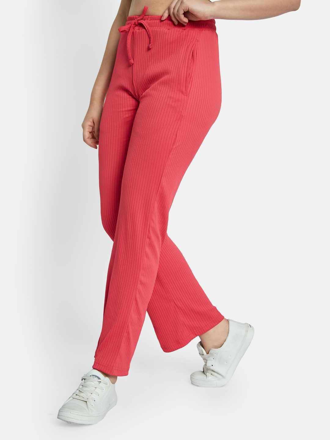 METTLE Women Striped Cotton Track Pants
