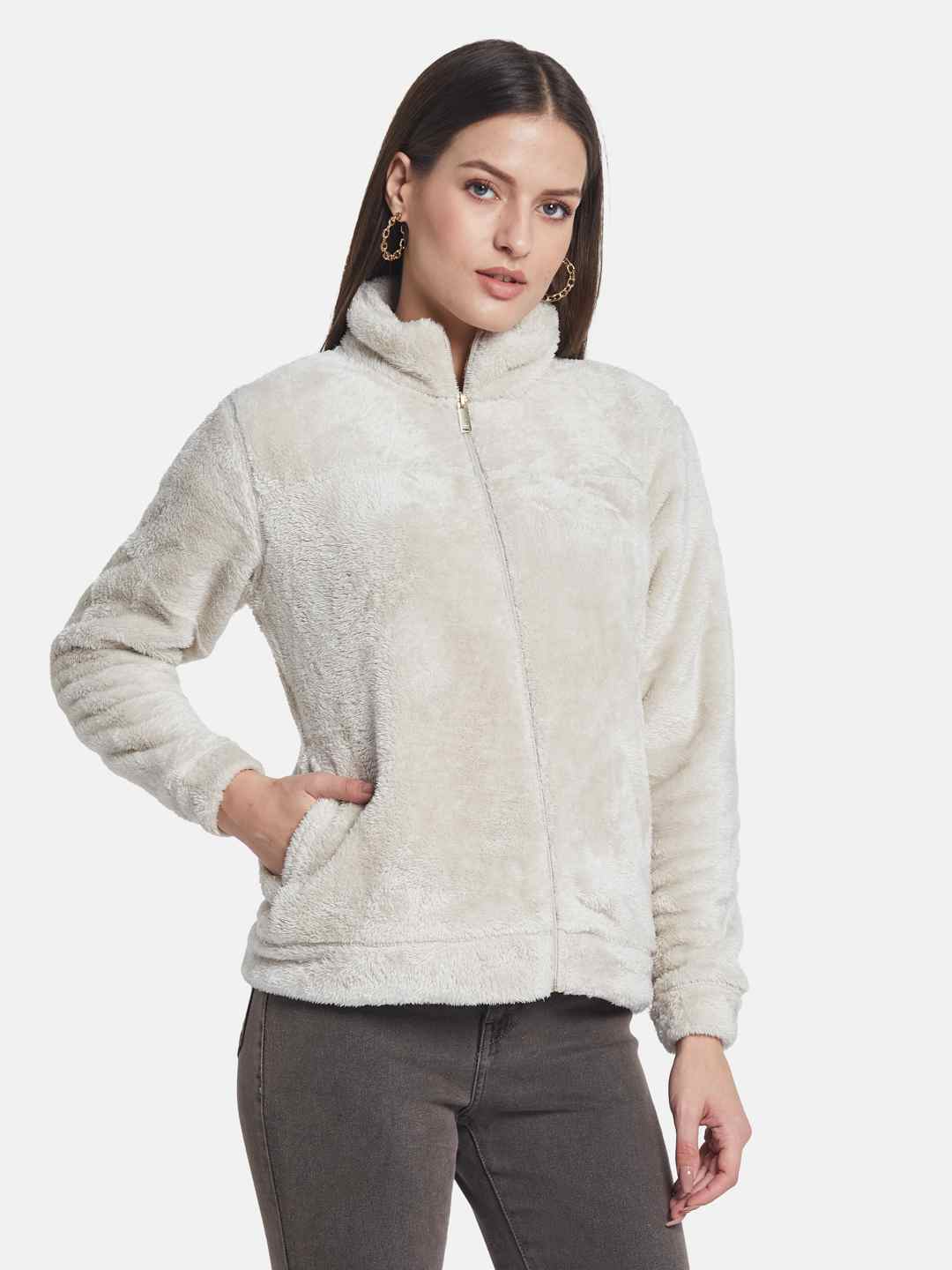 METTLE Women Mock Collar Sweatshirt