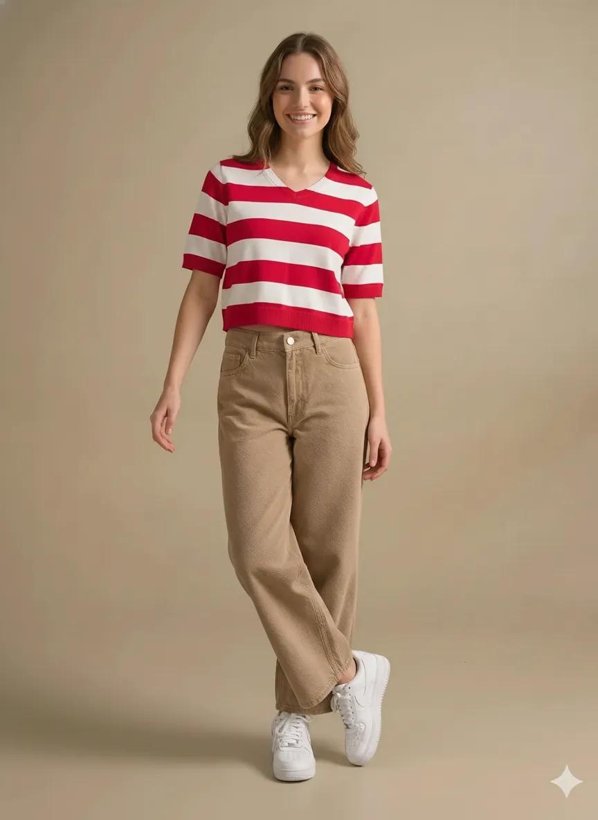 Women Pink Colour Blocked T-Shirt
