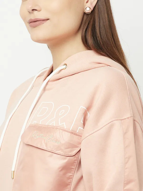 Women Suede Pink Sweatshirts