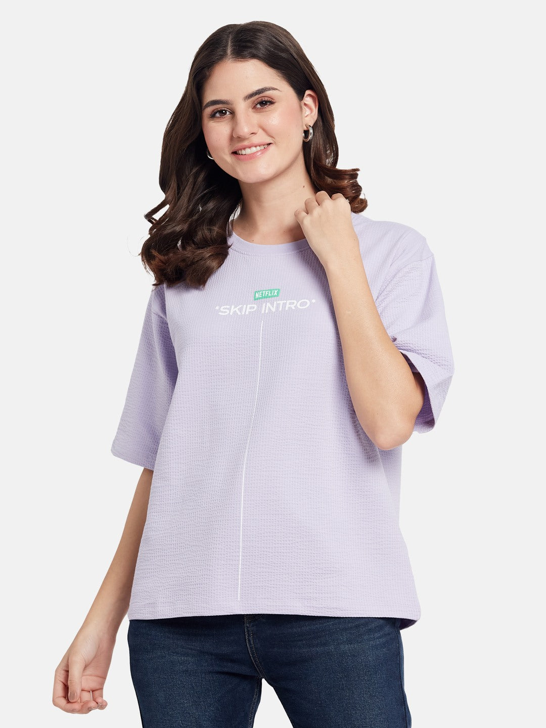 METTLE Graphic Printed Round Neck Cotton T-shirt
