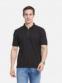 Octave Men Printed Polo Collar T-shirt