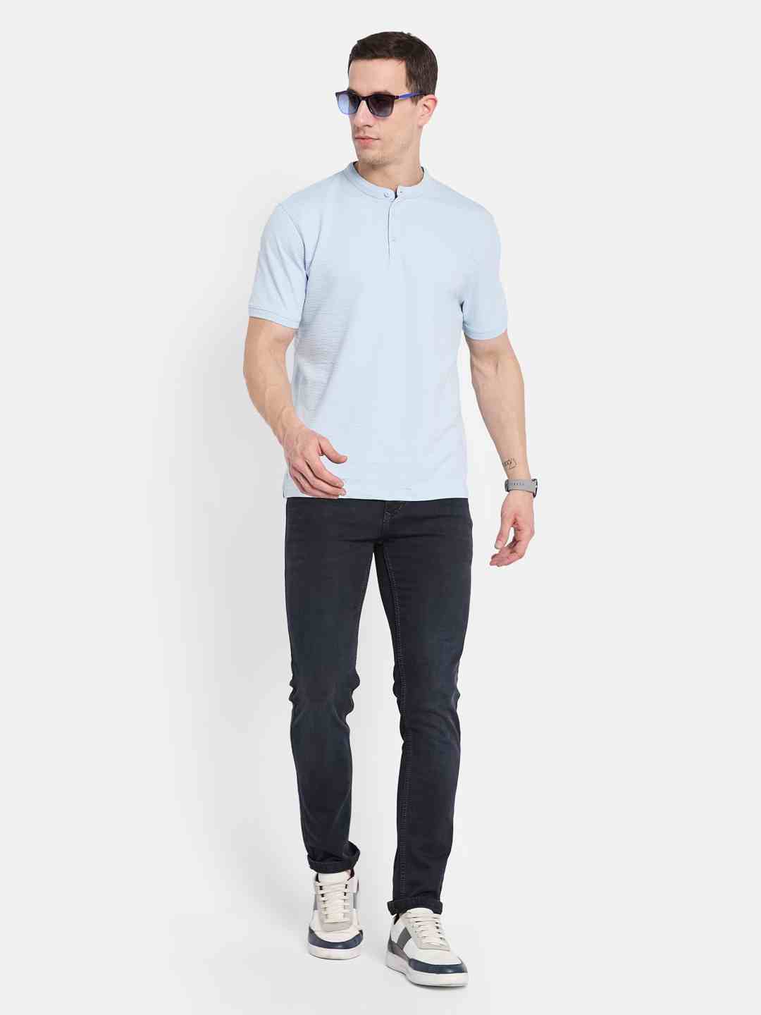 Octave Men Mandarin Collar T-shirt