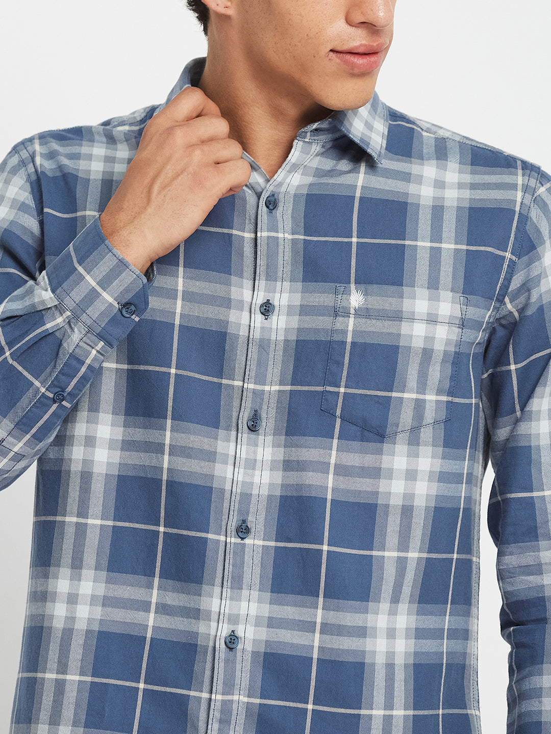 METTLE SS25 Striped Cotton Spread Collar Casual Shirt