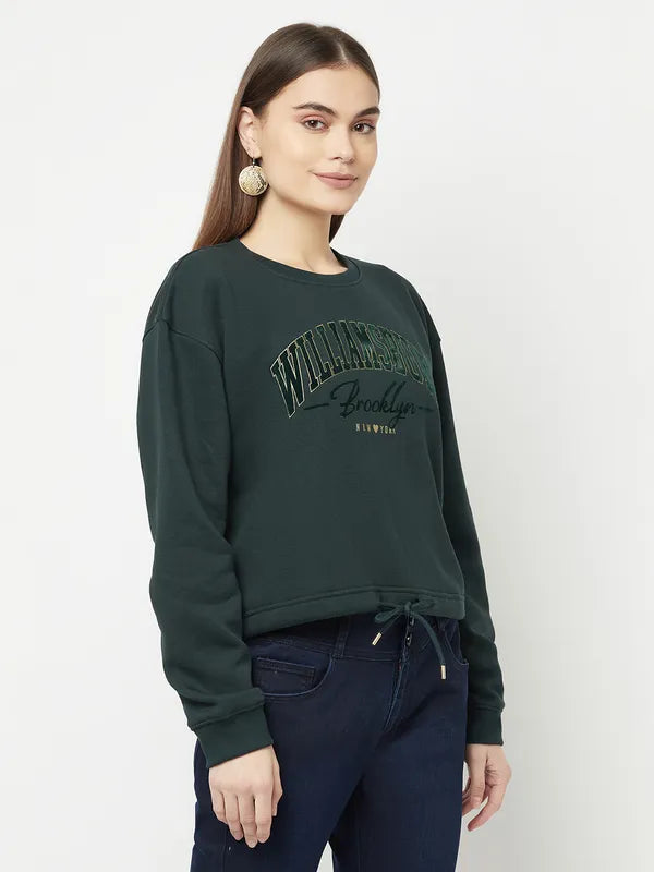 Women Mountain Green Sweatshirts