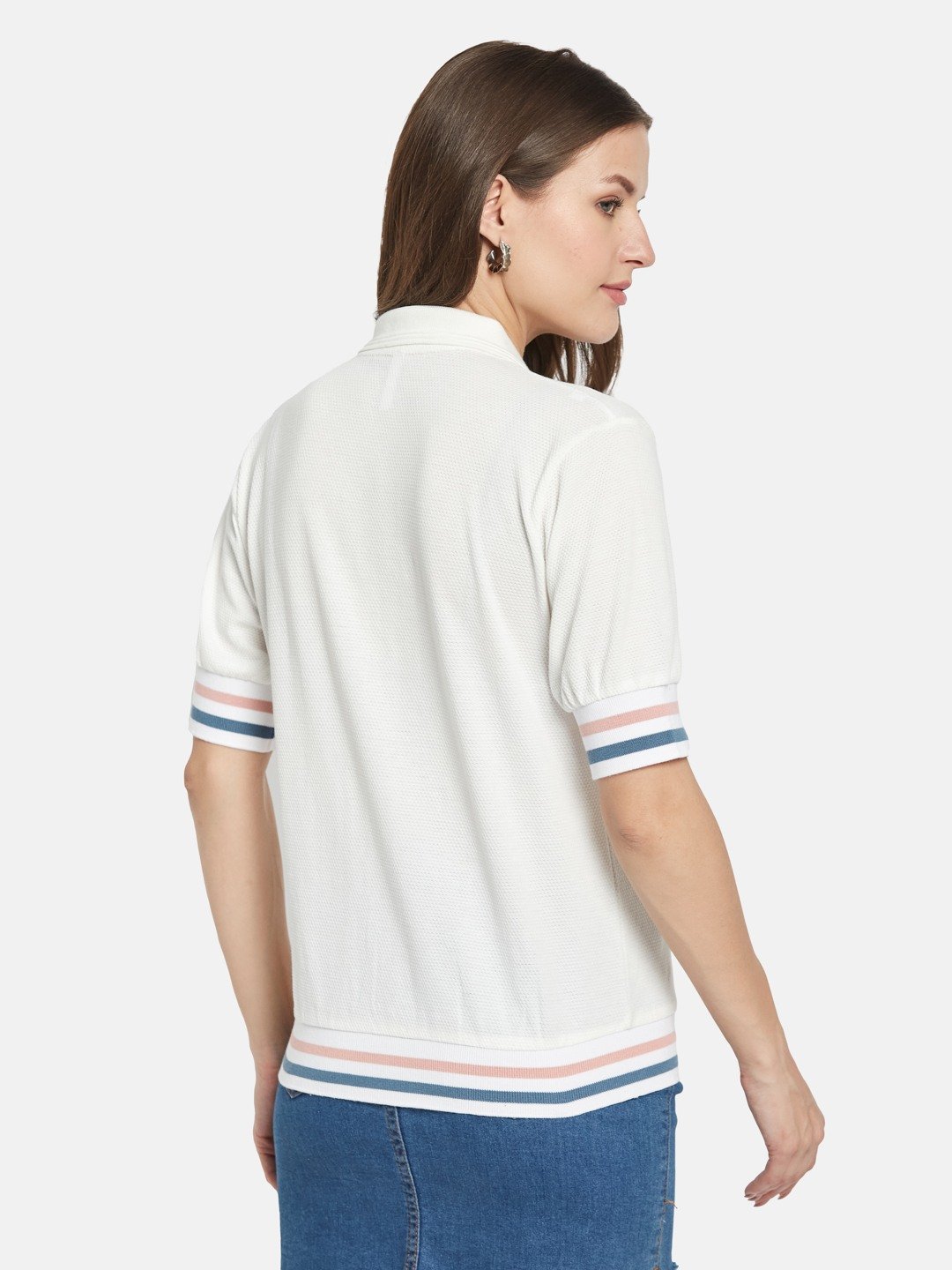 METTLE Women Polo Collar T-shirt