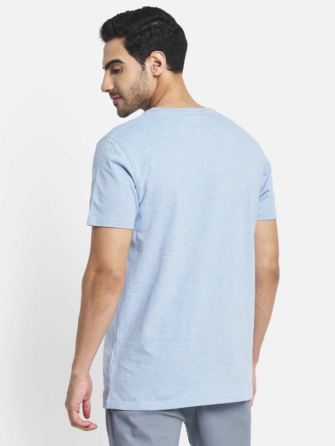 Octave Men Blue Typography Star Wars Printed Raw Edge T-Shirt