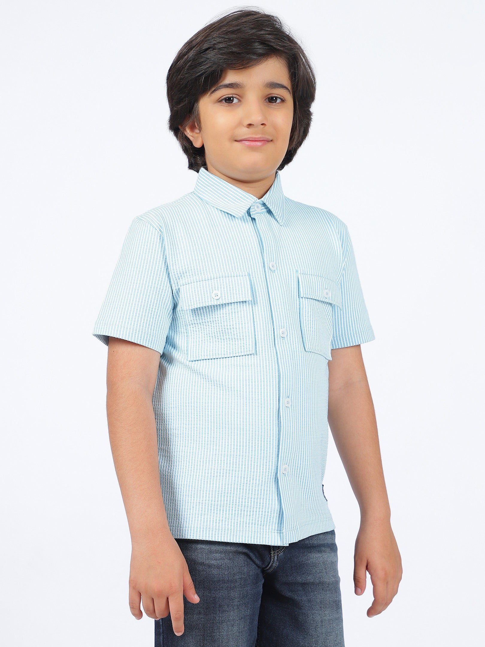 Octave Boys Striped Polo Collar T-shirt