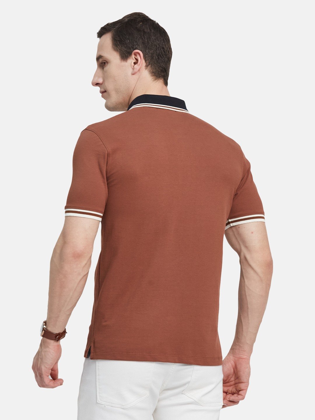 CORE CONTRAST COLLAR POLO PIQUE LYCRA T-SHIRT