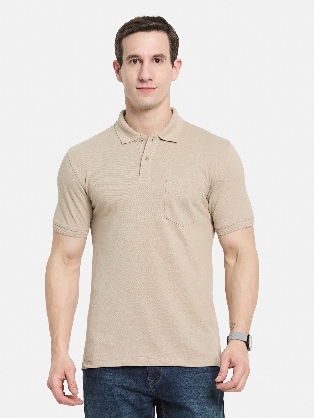 CORE POLO NECK PIQUE  T-SHIRT