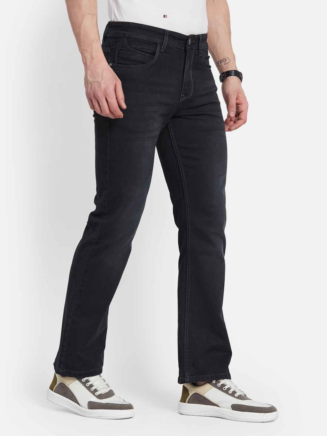 Octave Men Bootcut Stretchable Jeans