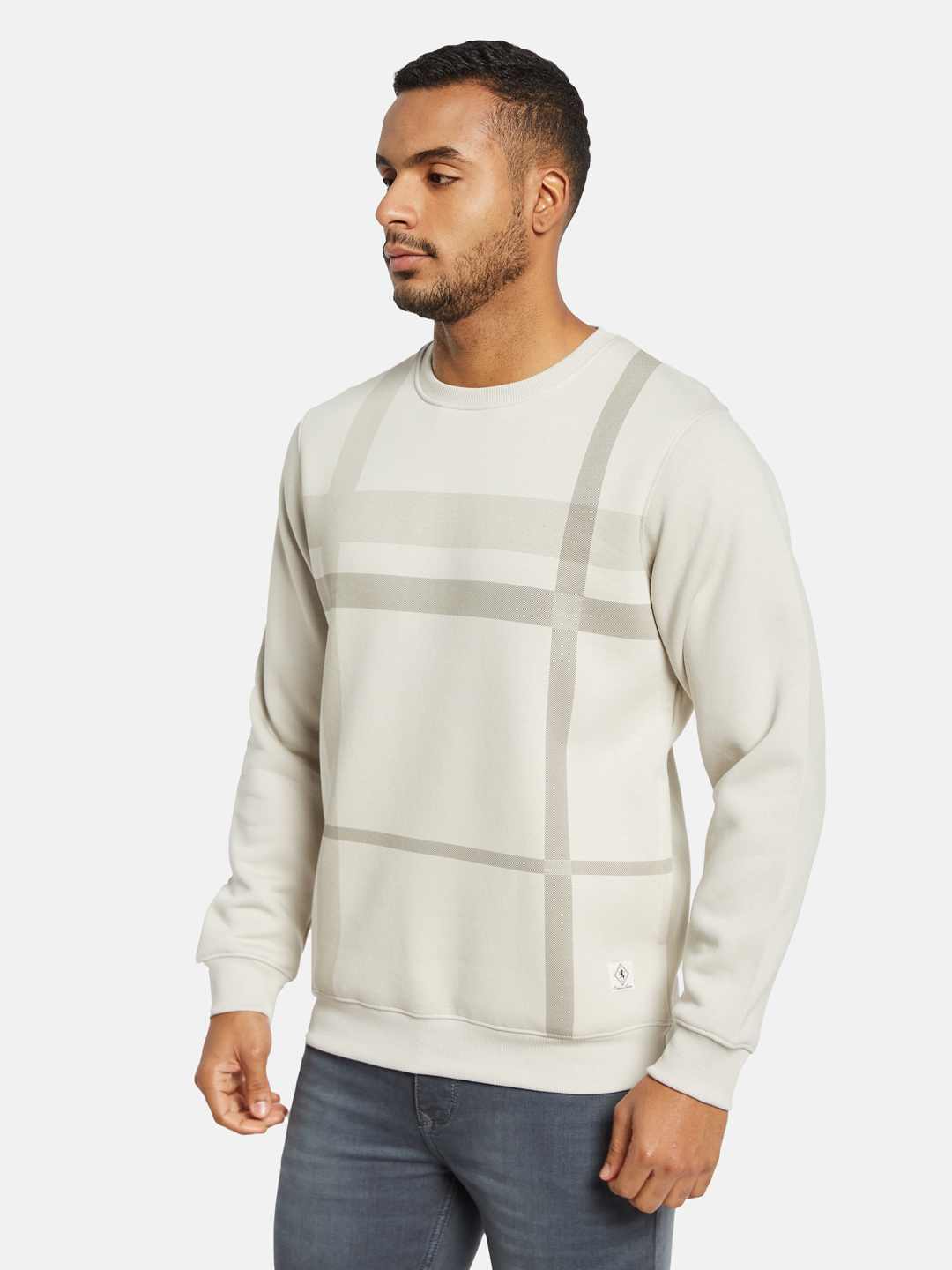 Octave Men Striped Sweatshirt