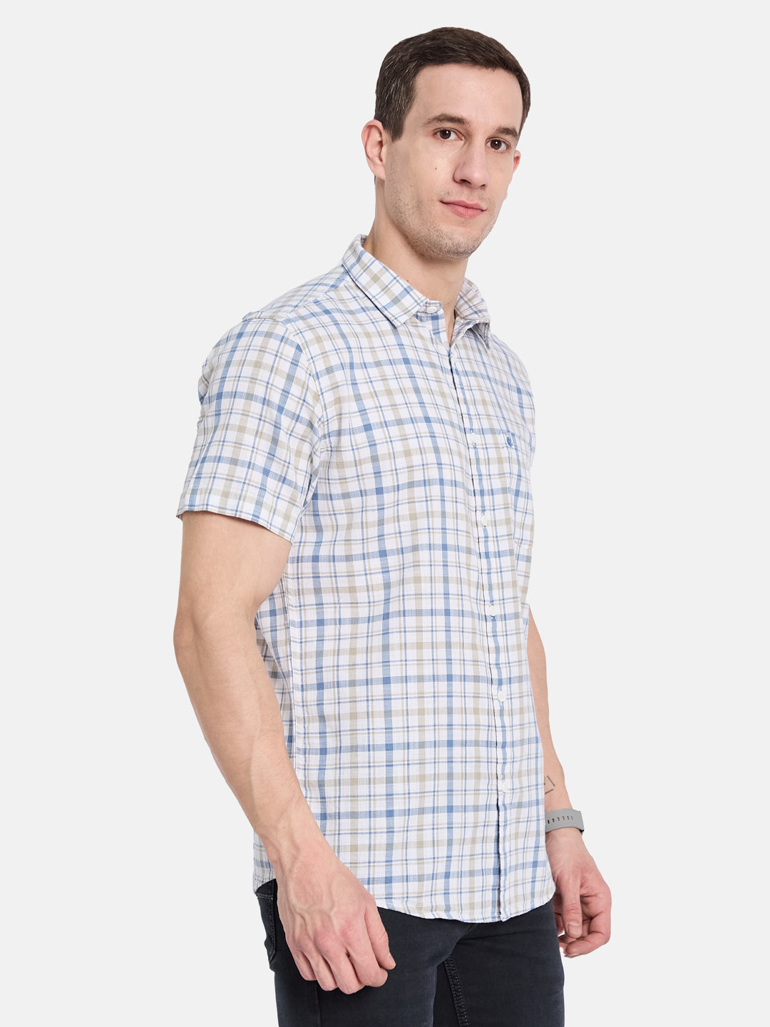 METTLE Men Multi Stripes Opaque Striped Casual Shirt