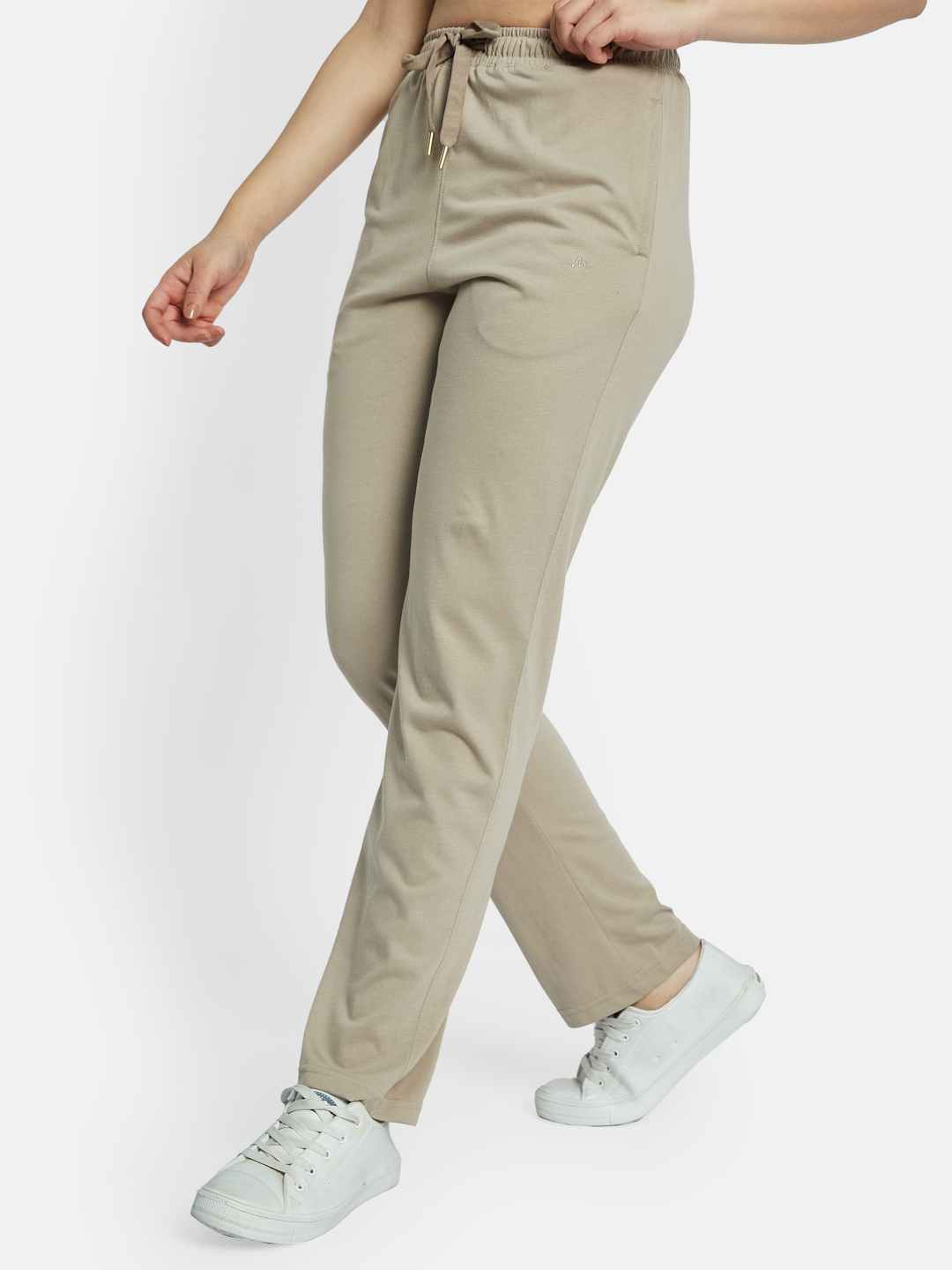 METTLE Women Cotton Mid Rise Track Pants