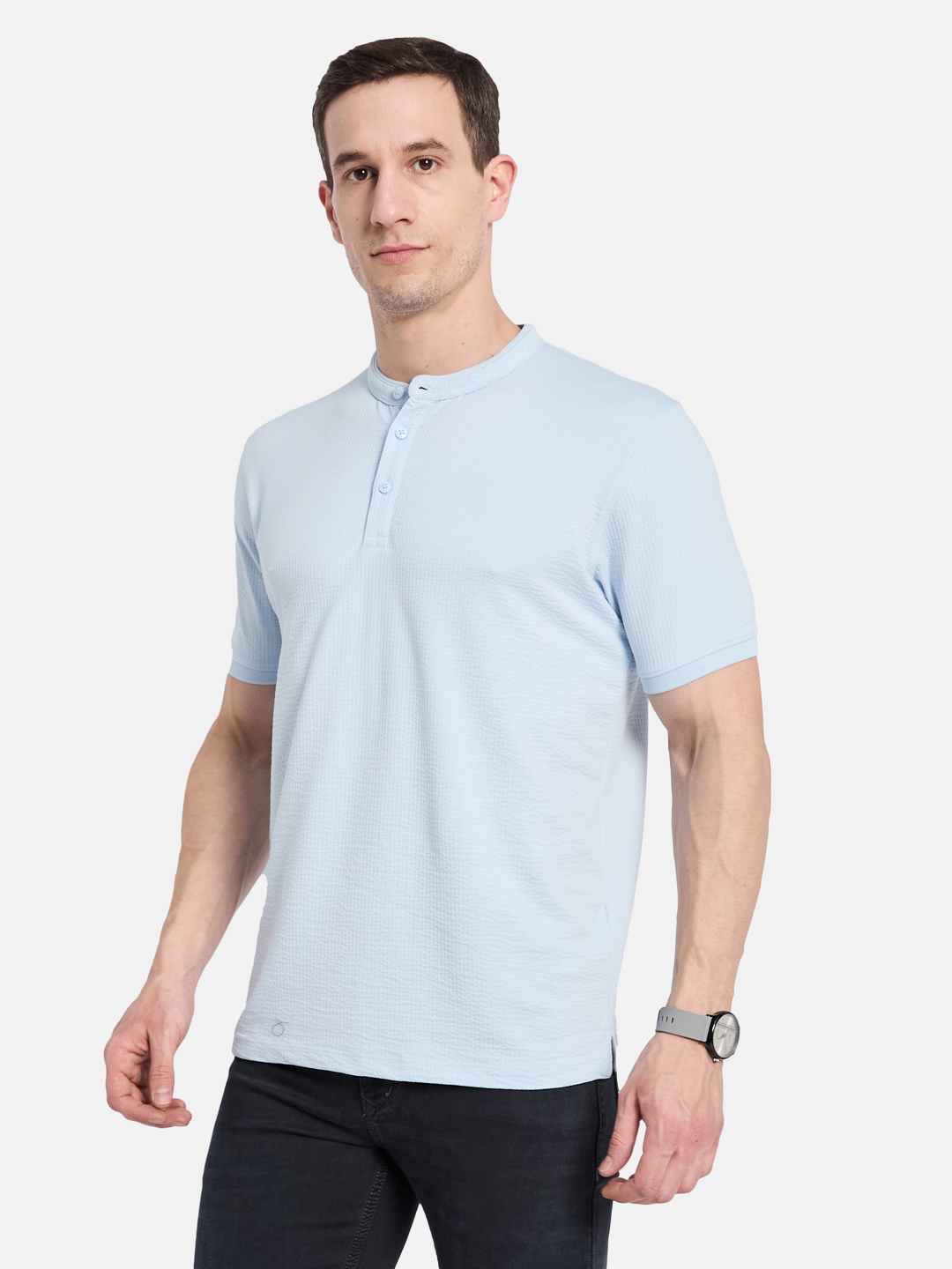 Octave Men Mandarin Collar T-shirt