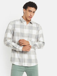 METTLE SS25 Striped Cotton Spread Collar Casual Shirt
