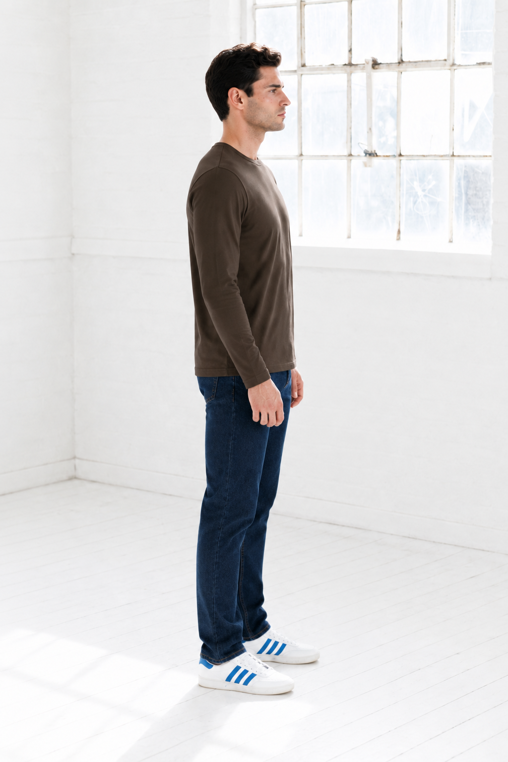 Men’s Coffee Knit Interlock Full Sleeve Pre-Winter Sweatshirts