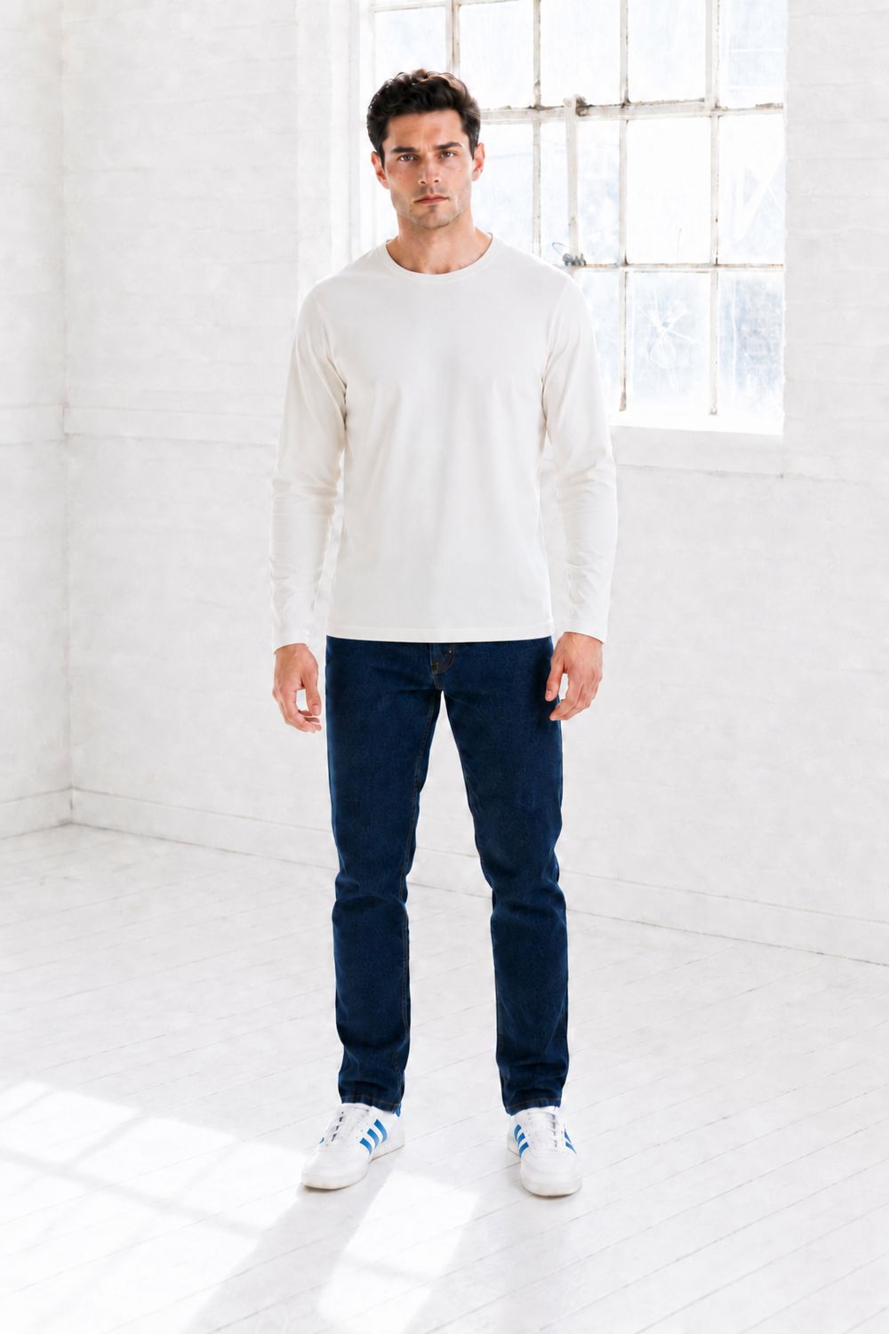 Men’s Off-White Knit Interlock Full Sleeve Pre-Winter Sweatshirts