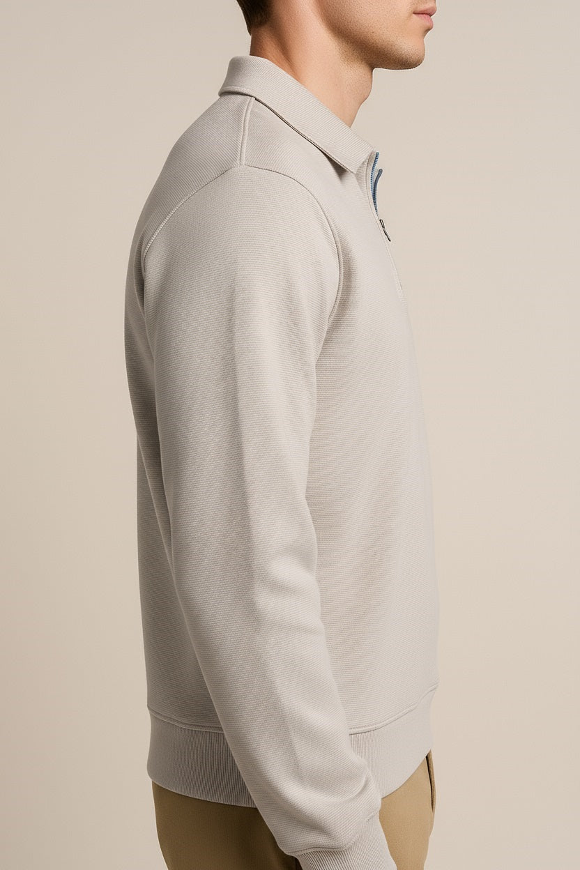 Octave Men Polo Neck  Solid Sweatshirt