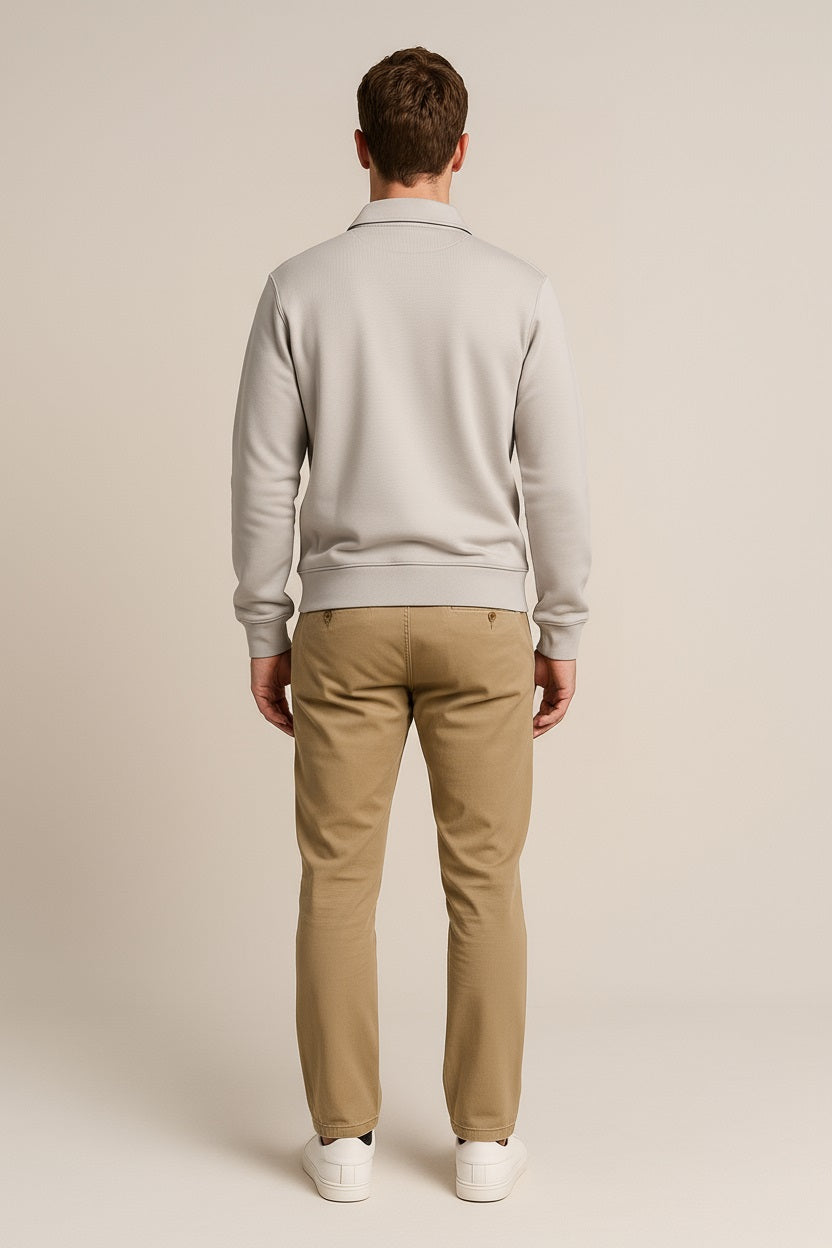 Octave Men Pristine Polo Neck  Solid Sweatshirt