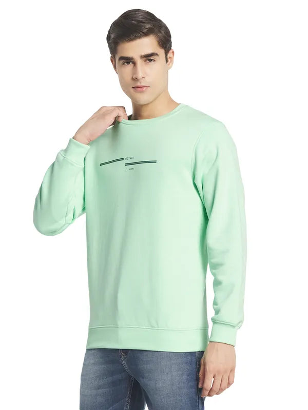 Octave Men Green Fleece Sweatshirt