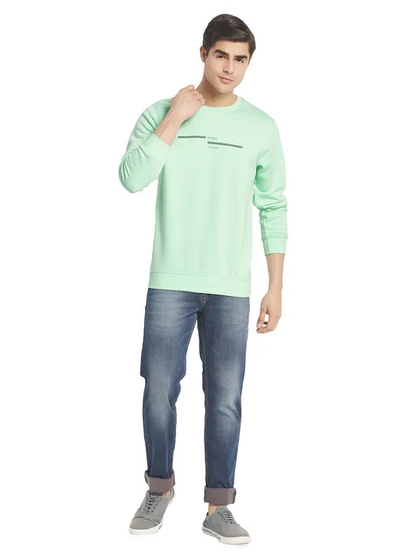 Octave Men Green Fleece Sweatshirt