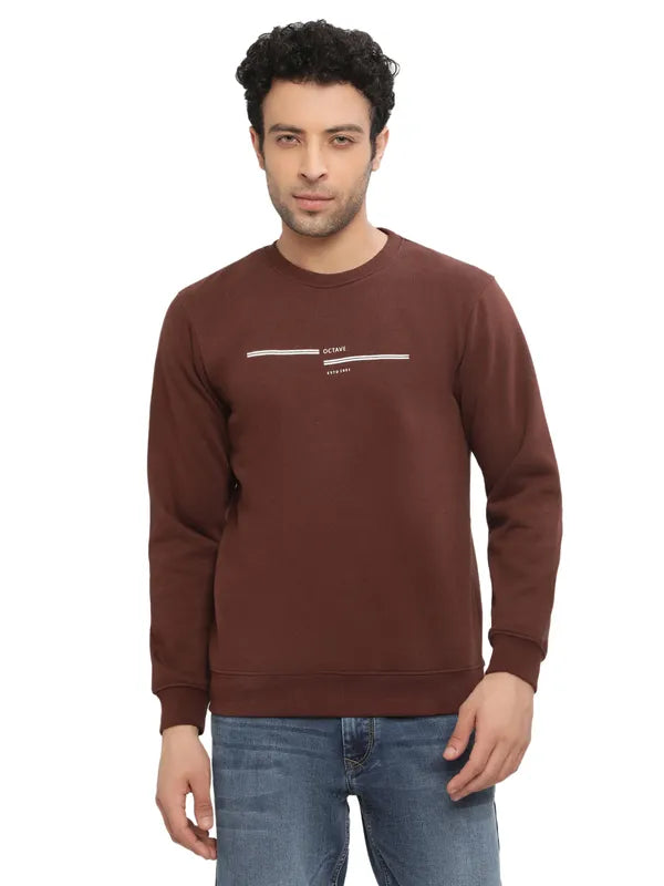 Octave Men Brown Sweatshirt