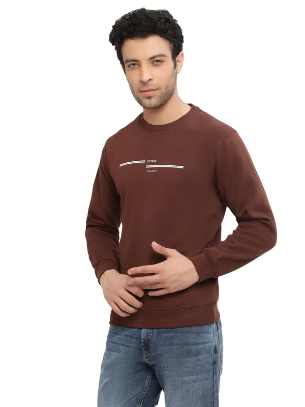 Octave Men Brown Sweatshirt