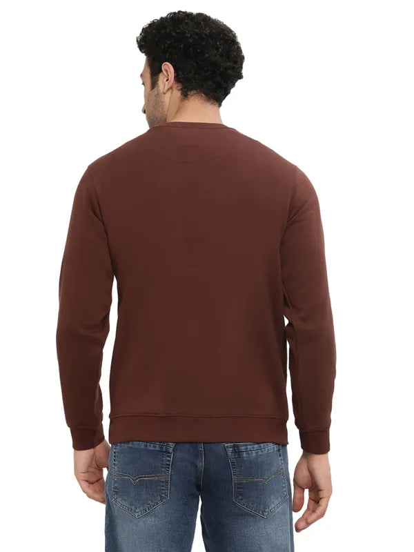 Octave Men Brown Sweatshirt