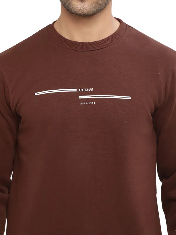 Octave Men Brown Sweatshirt