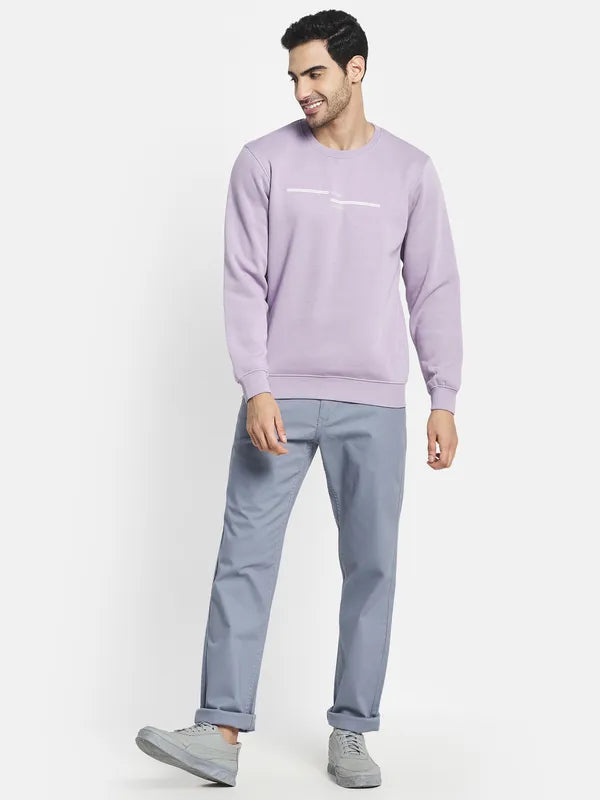 Men Purple Sweatshirt