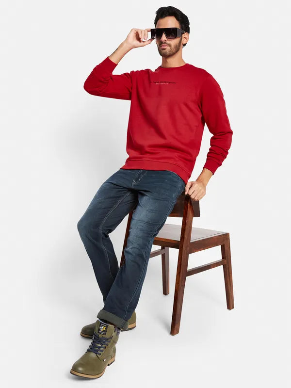 Octave Men Red Sweatshirt