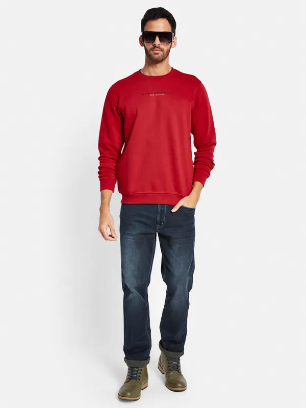 Octave Men Red Sweatshirt