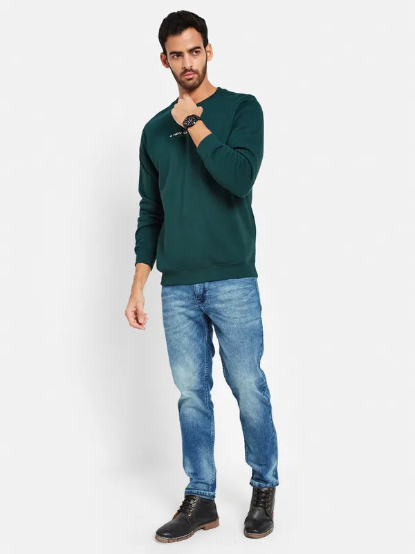 Octave Men Green Sweatshirt