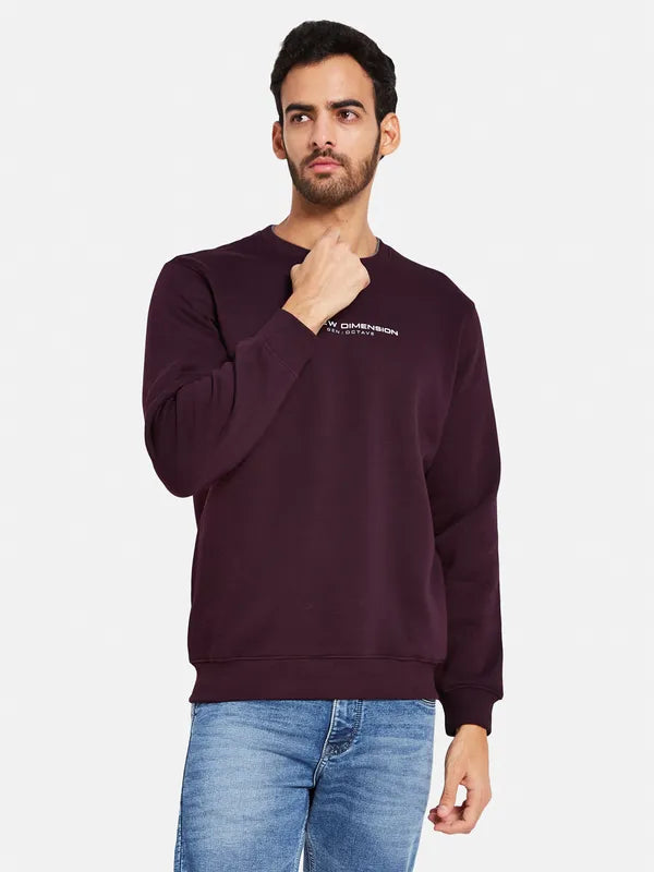 Octave Men Maroon Sweatshirt