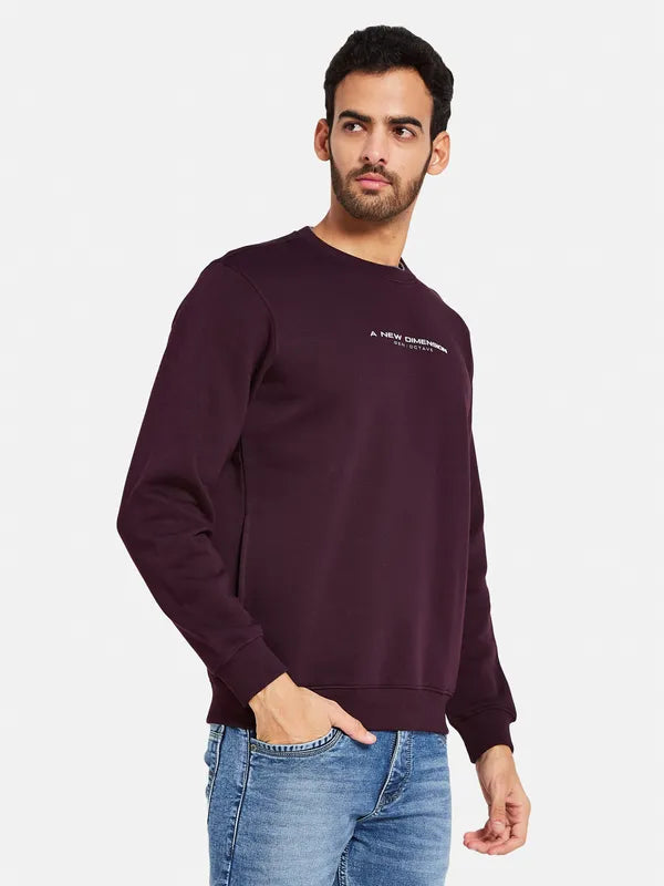 Octave Men Maroon Sweatshirt