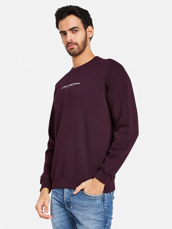 Octave Men Maroon Sweatshirt