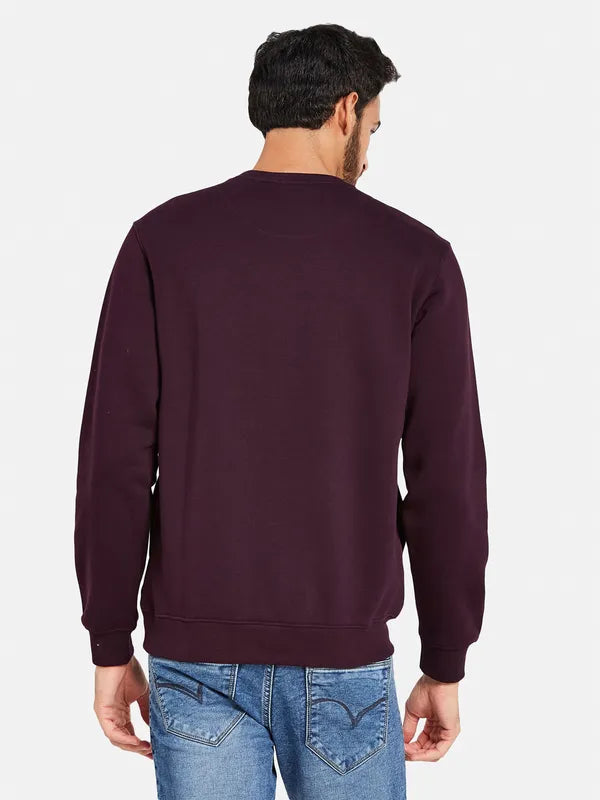 Octave Men Maroon Sweatshirt