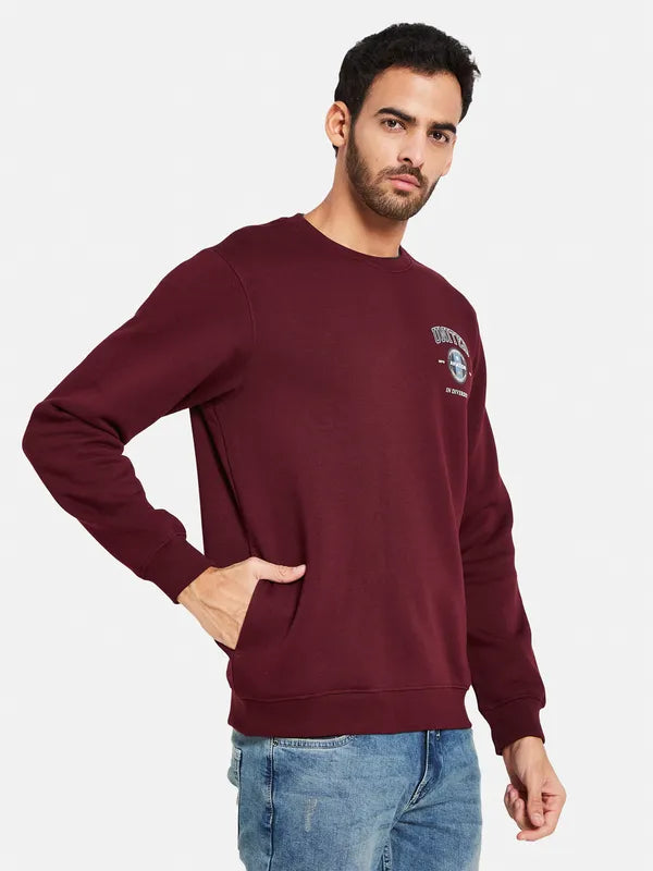 Octave Men Maroon Sweatshirt