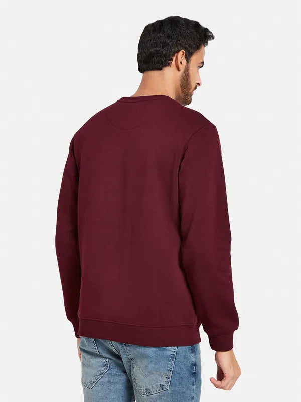 Octave Men Maroon Sweatshirt