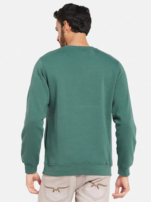 Octave Men Olive Green Sweatshirt