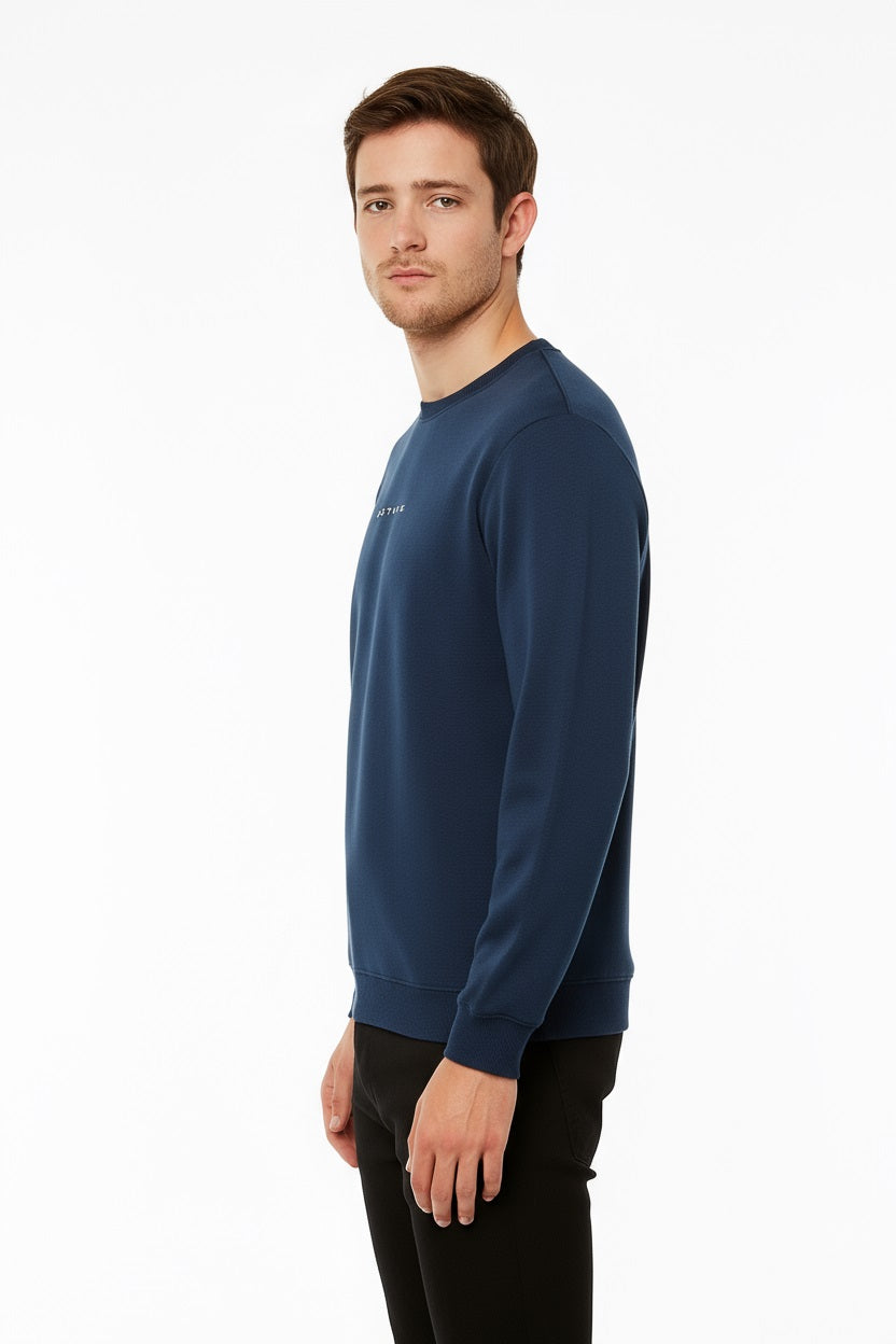 Octave Men Solid Round Neck Sweatshirt