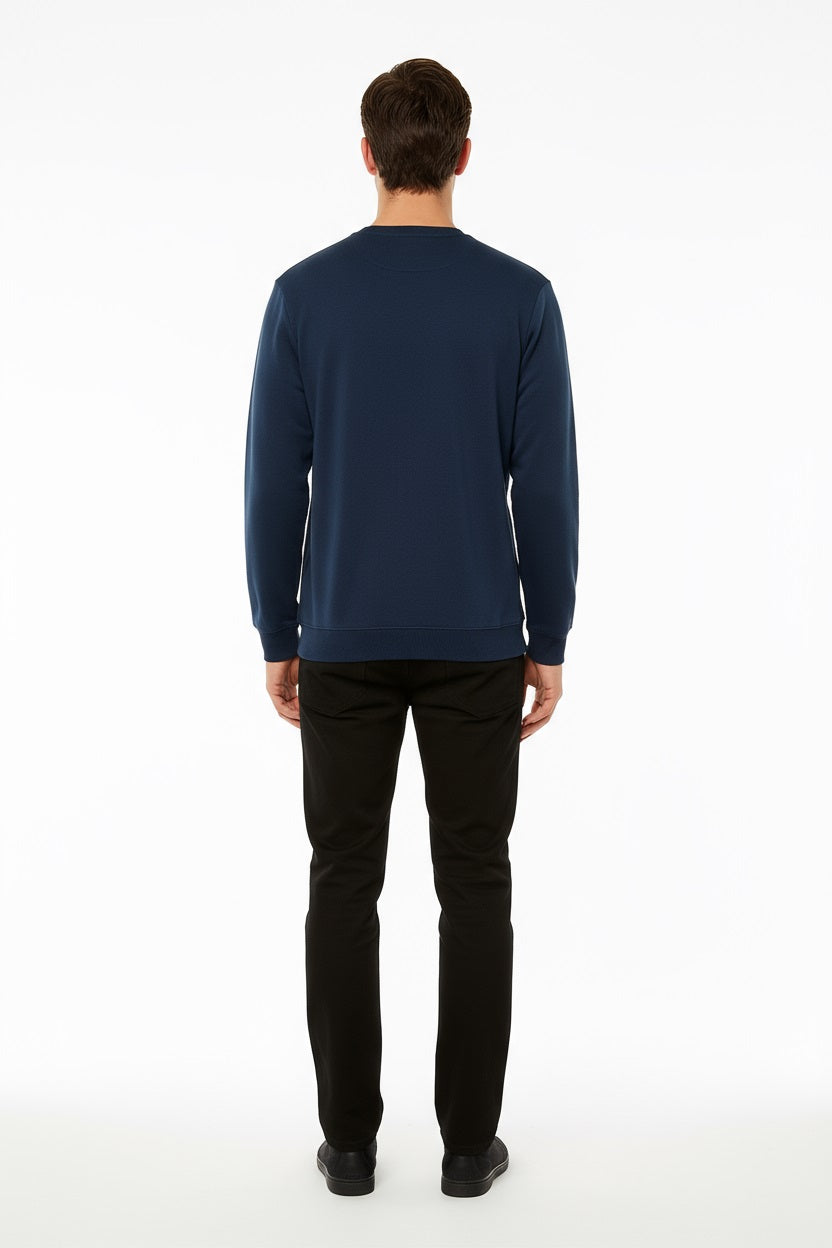 Octave Men Solid Round Neck Sweatshirt